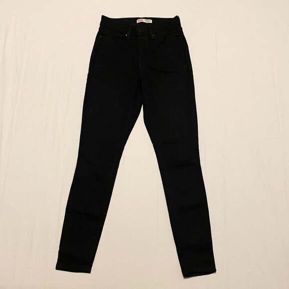 Levis Strauss Signature High-Rise Skinny Black Jeans Womans Size 28 - Picture 1 of 16